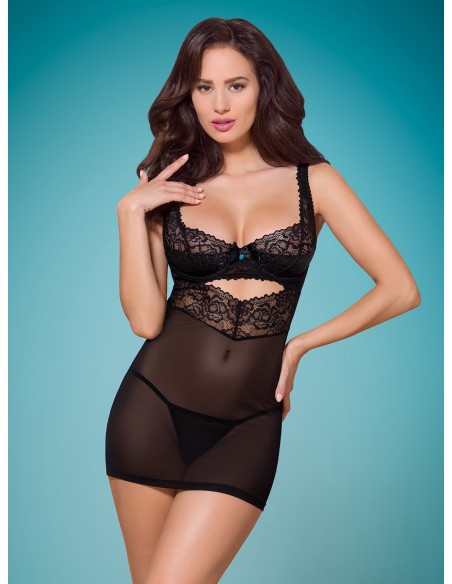 867-CHE-1 Nightie - Black