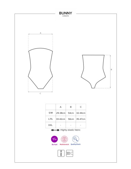 Bunny Costume 4 pcs - Noir