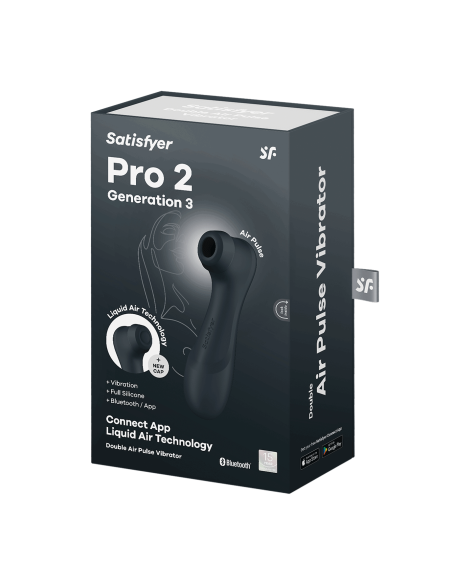 Pro 2 Generation 3 Air pluse Connect App and vibration - Black Satisfyer