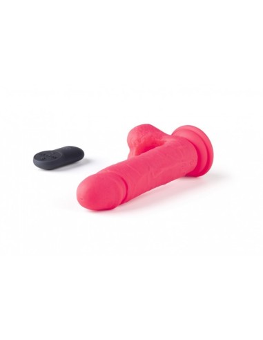 VIBRADOR REALISTA R16 CARNE 16 CM CON MANDO A DISTANCIA Rosa