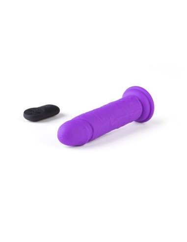 REALISTIC VIBRATOR R15 FLESH 16.5CM WITH REMOTE CONTROL purple