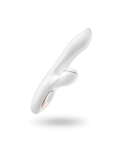 Estimulador Vibrador Punto G Satisfyer Pro Conejo - Blanco y Oro Rosa