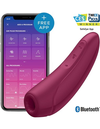 Satisfyer Curvy 1 connected stimulator - Bordeaux