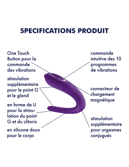 Satisfyer Double Classic Koppelstimulator - Paars