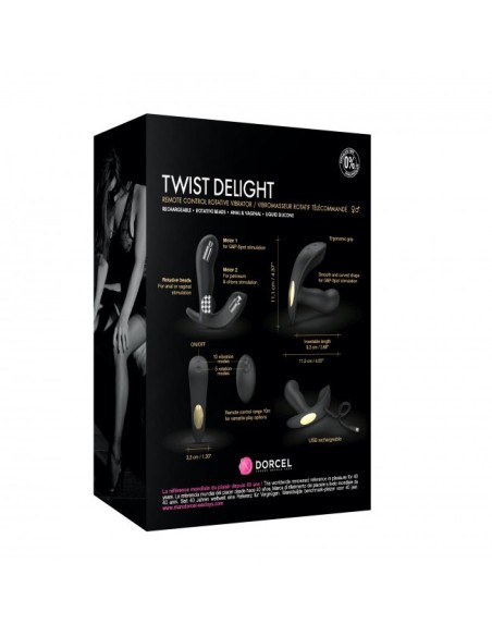 Vibromasseur Twist Delight - Noir 