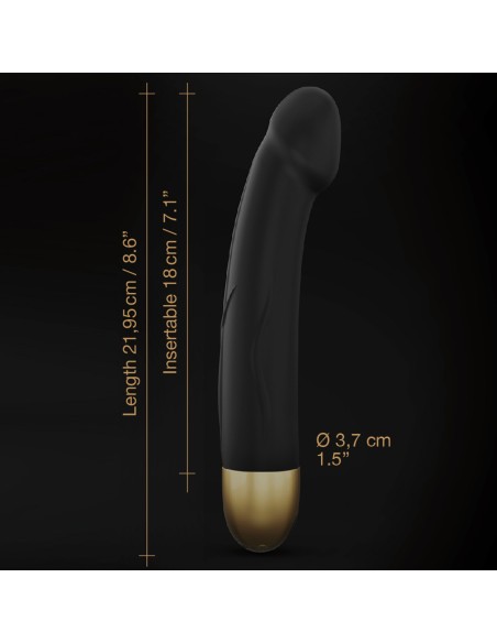 Real Vibration M 22 cm 2.0 vibrator - zwart en goud