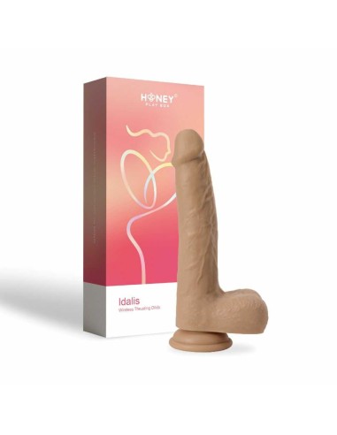 Idalis - Vibrating dildo with back and forth 20.30 cm - Flesh