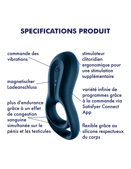 Satisfyer Epic duo cockring - Black