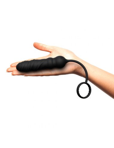Deep Seeker anal plug and cock ring - Black