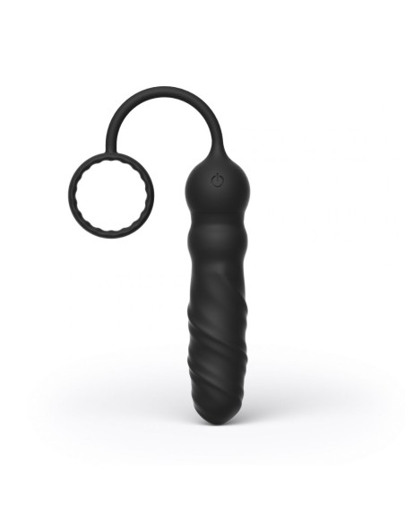 Plug anal et cockring Deep Seeker - Noir