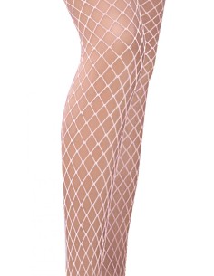 TI019 Collants Résille - Blanc