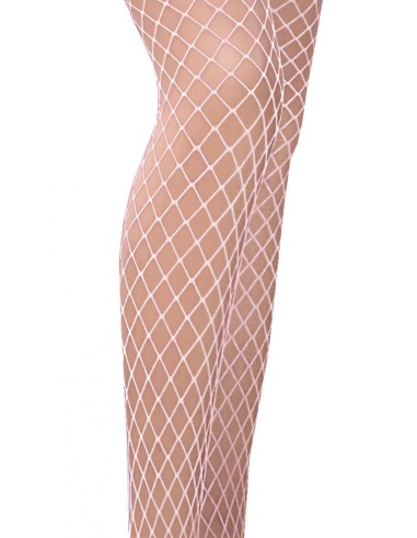 TI019 Collants Résille - Blanc