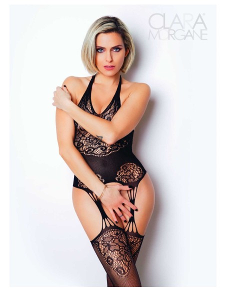 Bodystocking número 15 Clara Morgane - Negro