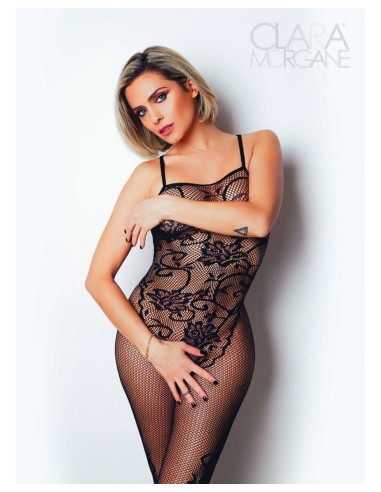 Le numéro 13 bodystocking Clara Morgane - Noir