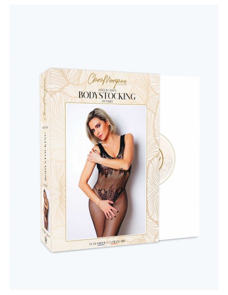Number 8 bodystocking Clara Morgane - Black