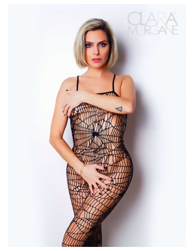 Le numéro 7 bodystocking Clara Morgane - Noir