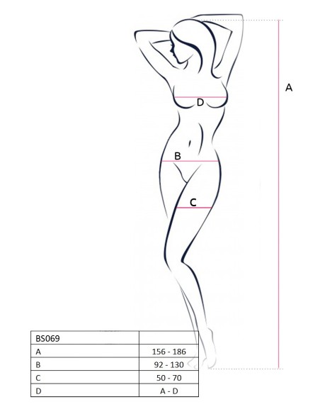 BS069B Bodystocking - Negro