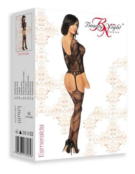 Bodystocking Esmeralda - Negro
