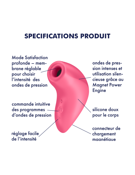 Magnetische diepe puls Satisfyer - Roze