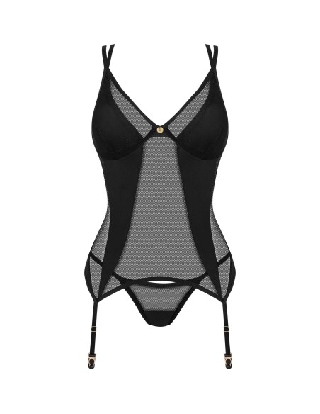 Nesari corset and thong - Black