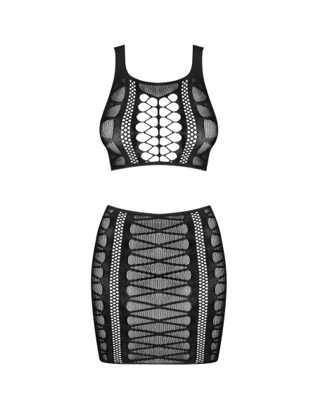 K102 Top y falda - Negro