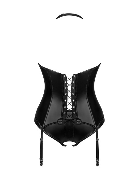 Viranes corset et string - Noir