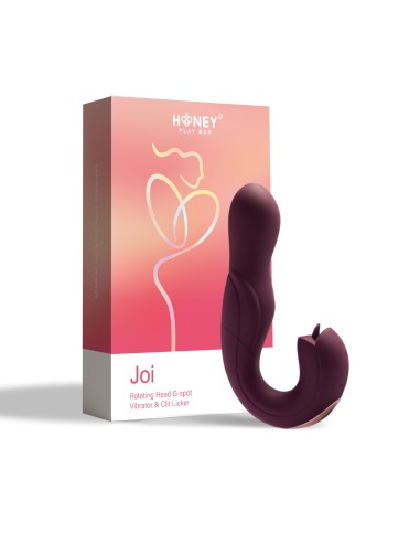 Joi - Roterende hoofdvibrator en clitorisstimulator - paars