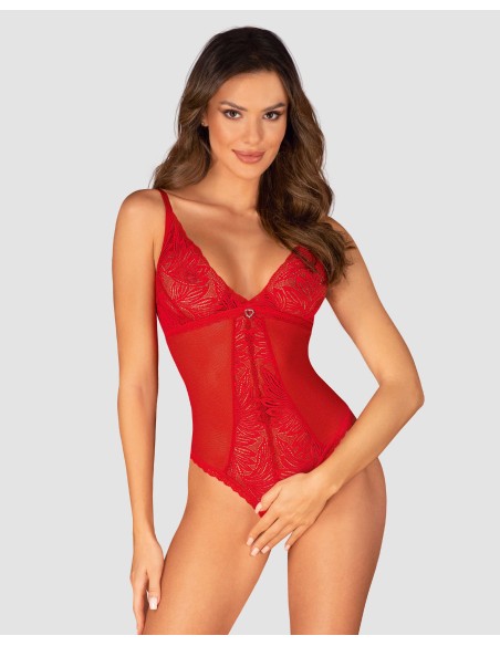 Chilisa open bodysuit - Rood