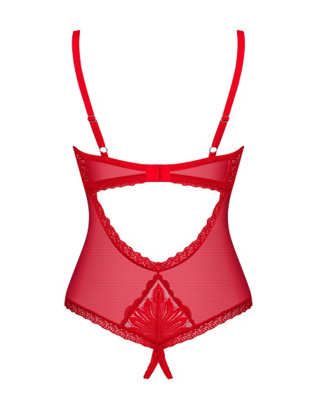 Chilisa open bodysuit - Rood