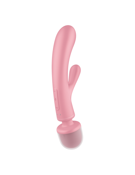 Drievoudige minnaar Konijn en Wand Satisfyer - Roze