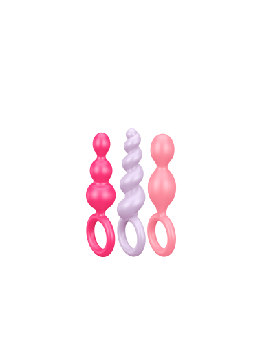 Plug anal Satisfyer Booty Call 3 pcs - Multicolor