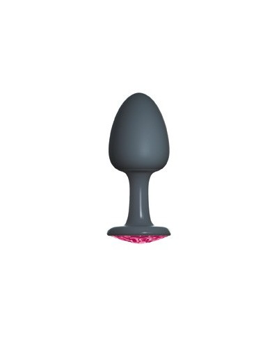 Jewel Anal Plug Geisha Ruby M - Black and Pink