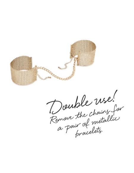 Deseo Metálico - Pulseras Esposas - Oro
