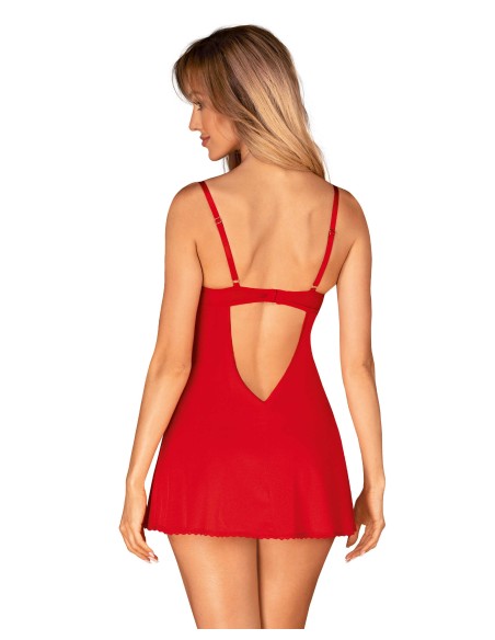 Ingridia nightie and thong - Red