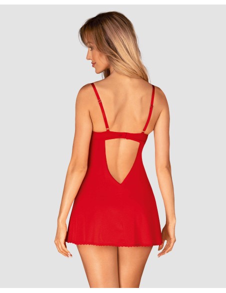 Ingridia nightie and thong - Red