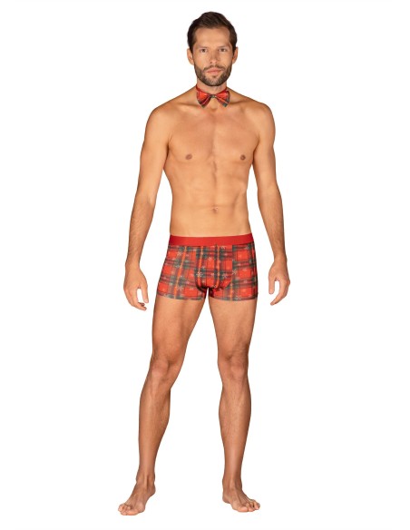 Mr Merrilo - Rode boxershort en vlinderdas