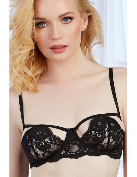 Zwarte opengewerkte bh - DG11539BLK