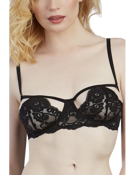 Zwarte opengewerkte bh - DG11539BLK