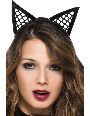 Net Pointed Pussy Ears - ML70854BLK