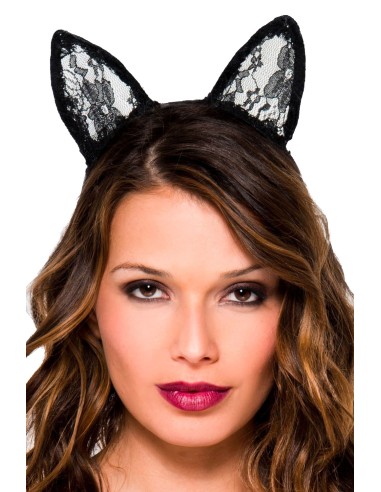 Lace Pussy Ears - ML70853BLK