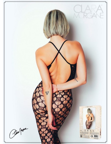 Body de rejilla con malla ancha - Le Numéro 11 - Colección Bodystocking - CM99011