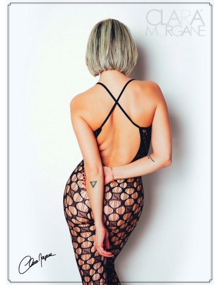 Body de rejilla con malla ancha - Le Numéro 11 - Colección Bodystocking - CM99011