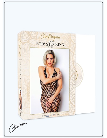 Body de rejilla con malla ancha - Le Numéro 11 - Colección Bodystocking - CM99011