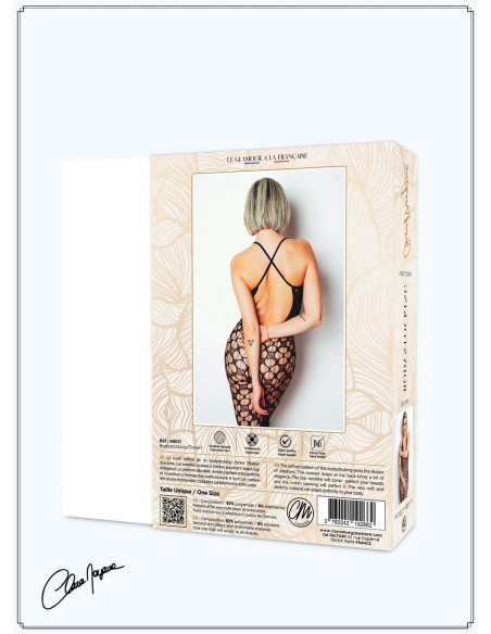 Body de rejilla con malla ancha - Le Numéro 11 - Colección Bodystocking - CM99011