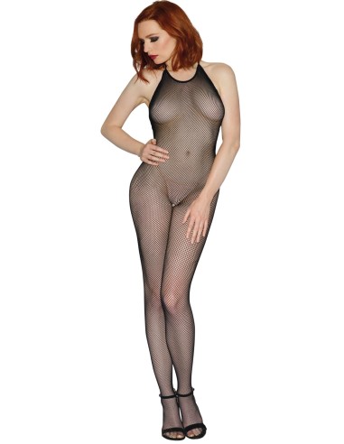 Black fishnet bodystocking backless open crotch - DG0017BLK