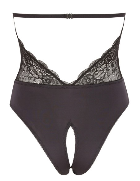 Black lace bodysuit, open crotch - R2641399