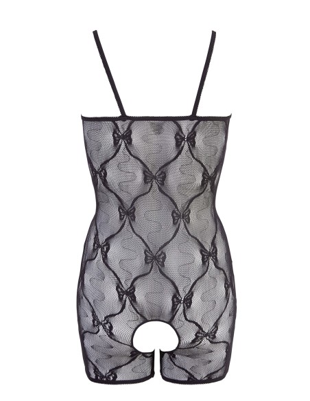 Black fishnet short jumpsuit - R2550113