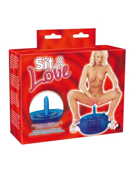 Blue inflatable cushion with integrated vibrator - R565377