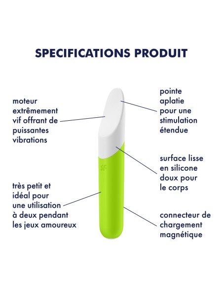 Satisfyer Ultra Power Bullet 7 Green USB Vibrator - CC597742