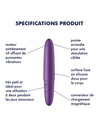 Satisfyer Ultra Power Bullet 6 USB Paarse vibrator - CC597740
